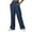 Blue, variant on Inleife Womens Sweatpants Pants with Pocket Solid Color Baggy Wide-Leg Casual Elastic-Waistband Pants