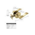 thumbnail image 2 of Design House Springdale Interior Passage Satin Gold Hall and Closet Door Handle, 2 of 8