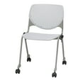 thumbnail image 5 of KFI Studios KOOL Armless Stacking Chair with Casters, White, 5 of 6