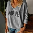 thumbnail image 2 of Mode Femme Pull Col en V Manches Longues Imprimé Loisirs, 2 of 8