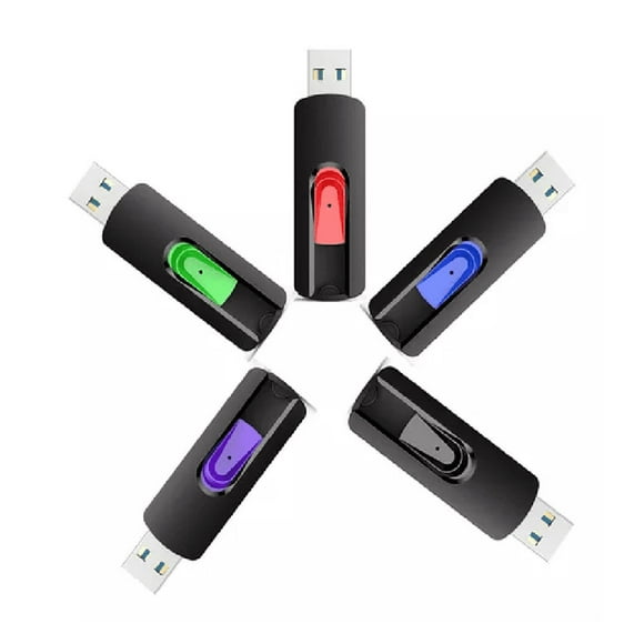 5 Piezas Memoria Usb 2.0 Topesel De 64 Gb, negro