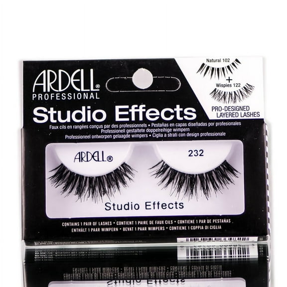 232 , Ardell Professional Studio Effects Custom Layered Lashes , Hair Scalp Skin Body - Pack of 2 w/ SLEEK Teasing Comb