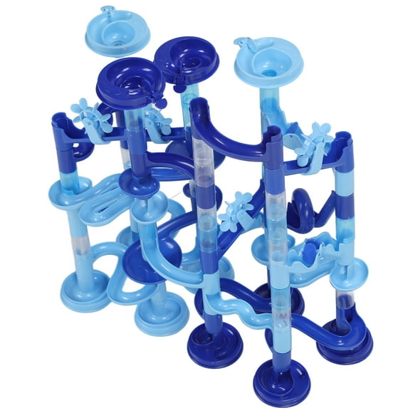 Juego de pista de carreras de canicas, juegos de canicas, juegos de canicas con embudo, juego de agua, pista de bolas de laberinto, bloques de construcción, rendimiento finamente ajustado