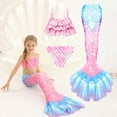 thumbnail image 2 of Girls Swimsuit Size 8 Halter Girls One Piece Swimsuits Bikini Fish Tail Set Bathing Suit Summer Beach Swimwear,6-7 Years,B-Pink, 2 of 4