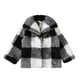 thumbnail image 1 of Gibobby Chamarra de invierno para bebé niñoNiños Pequeños Bebés Otoño Invierno Camisa Chaqueta A Cuadros Algodón Manga Larga Botón Abajo Niños Abrigo Rop(Blanco, 12-18 Meses), 1 of 5