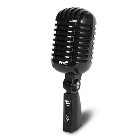 - Classic Retro Dynamic Vocal Microphone, Vintage Style Vocal Mic with 16' ft. XLR Cable (Black)