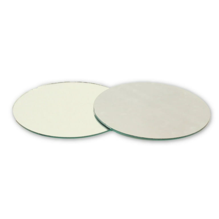 Jasanmaxmirror 12pcs 8inch Round Mirror Plates, Edges Polished, Round Mirrors for Centerpieces