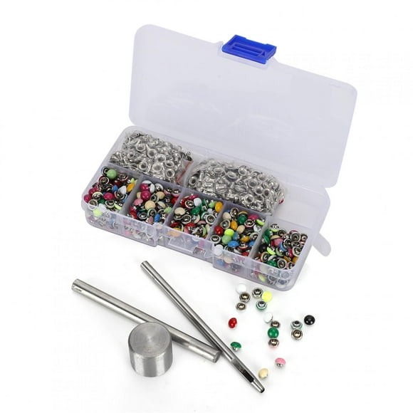 380 Set Round Mushroom Rivets Brass Color Leather/Belt/Handbag Decor DIY Tool Box 6mm