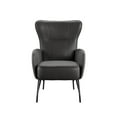 thumbnail image 2 of Artum Hill River Saddlebag Black 27" Accent Chair with Metal Base, 2 of 6