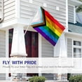 thumbnail image 2 of Breeze 3x5 Feet Progress Pride Rainbow Flag - Vivid Color and Fade Proof - Canvas Header and Double Stitched, 2 of 5