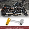 thumbnail image 5 of Folding Motorcycle Gear Shifter Lever for Bosuer Cheetah Aluminum Alloy Pedal Shift Lever Arm Siver Tone Gold Tone Head, 5 of 6