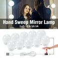 thumbnail image 1 of LED Makeup light bulb mirror light hand sweep sensor switch waterproof dimming USB 5V Hollywood vanity mirror 2/6/10/14 bulb ,Widely Use, 1 of 6