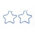 thumbnail image 2 of 304 Stainless Steel Hoop Earrings Star Blue Green Yellow Red 1.6" To 2.3" P574, 2 of 2