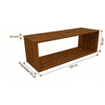 thumbnail image 3 of Mueble De Tv Flotante Mdf Pared Minimalista Cafe 120cm, 3 of 6