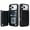black, variant on Premium Leather Card Wallet Phone Case for iPhone 12 13 14 15 16 17 Pro Max Plus(iPhone 17 Pro)