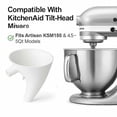thumbnail image 7 of Flour Funnel for Kitchen Aid Mixer - No-Mess Anti-Spill Design for 4.5-5 Qt Tilt-Head KitchenAid Stand Mixer, Easy-Pour Kitchen Aid Attachment for Baking Essentials, 7 of 7