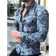 thumbnail image 1 of Camisas hawaianas Camisas con estampados florales Camisas de moda para hombre Blusa de playa cubana de manga larga Ropa para hombre Camisas con botones en la parte delantera, 1 of 6
