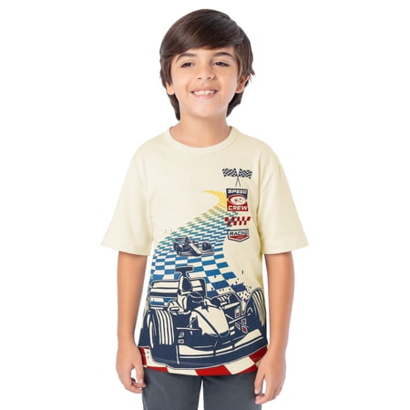 Wonder Nation Boy's Short Sleeve Elevated Graphic T-Shirt, Sizes 4-18 & Husky