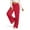 Red, variant on Women's Solid Color Sweatpants, High Waist Wide Leg Elastic Waist Lounge Pants, Loose Fit Workout Trousers for Fall, Casual Wear, Yoga and Daily Loungewear Hot Pink L