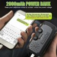 thumbnail image 4 of Hand Crank Solar Emergency Radio with LED Flashlight 2000mAh Portable AM/FM Weather Radio for Outdoor /Black, 4 of 5