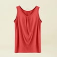 thumbnail image 5 of Tittly Vest for Women Tank Tops Women's Spring And Summer Camisole Loose Pleated Home Top Sleeveless Inner T Shirt Base Shirt T Shirts for Women Waistcoat Vest Red XXL, 5 of 6