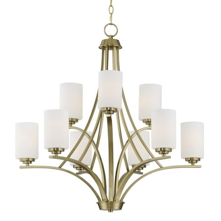 

Maxim 20036 Deven 9 Light 32 Wide Pillar Candle Style Chandelier - Brass