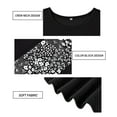 thumbnail image 5 of TIYOMI Plus Size Long Sleeve Tops For Women 3X Black Shirts Color Block Causal Blouses Round Neck Small Flower Tee Early Spring Fall Winter Pullover 3XL 20W 22W, 5 of 6