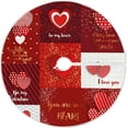 thumbnail image 1 of FMSHPON Valentines Day Valentine's Red Hearts Plaid Love Xmas Christmas Tree Skirt Stand Mat for Holiday Party Decoration Indoor Outdoor 48 inches, 1 of 6