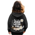 thumbnail image 4 of Grblisyd Christian Hoodies Christian Bible Verse JESUS LOVES YOU Hoodie for Teen Girls Cute Letter Graphic Hoodies Long Sleeve Pullover Sweatshirt, 4 of 6