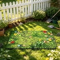 thumbnail image 6 of Bird Flower Grass Doormat, Fresh Spring Bird Flower Vivid Printed Anti Slip Design, Entryway Rug, Foot Pad for Home Courtyard Indoor Outdoor Daily Anti Slip Decoration, 6 of 7