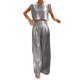 thumbnail image 1 of Conjunto de dos piezas para mujer con chaleco brillante y pantalones anchos: conjunto de top corto sin mangas y cuello redondo, tallas S-XXXXXL, 1 of 8