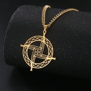 TEAMER St Brigid's Cross Necklace Christian and Ancient Irish Symbol of Protection Stainless Steel Gold Silver