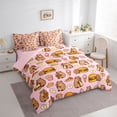 thumbnail image 3 of Homewish Girly Pink Cartoon Twin Bedding Sets 7-Piece for Kids, Cute Capibara Lover Bedding Comforter Set, Kawaii Animal Lover Reversible Sheet Sets, Breathable Home Decor, 3 of 7