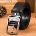 thumbnail image 4 of Nuevo cinturón de cuero de vaca para hombre, hebilla de Pin de aleación de Metal a la moda, pantalones vaqueros de marca de lujo para adultos, cintura informal de negocios, correa para hombre, 4 of 5