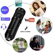 Condenser Microphone Bundle Audio Mixer BM-800 Podcast Microphone with Voice Changer, Studio Equipment for Laptop Computer Vlog Living Broadcast Live Streaming YouTube TikTok