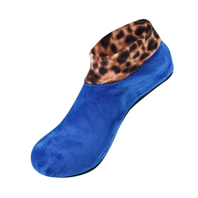 WEAIXIMIUNG Chaussettes à Volants Femmes Femmes Hiver Chaudes Léopard Lit Non Maison Intérieur Non - Chaussettes Thermiques