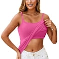 thumbnail image 3 of Camisole Tops for Women Top Tee Fit Turtleneck Blouse Shirt Sleeveless Solid Blouse Features: Womens Summer Tank Tops, 3 of 4