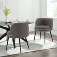 thumbnail image 2 of Manhattan Comfort Kaya Solid Wood Base Dining Chair in Gray - Set of 2, 2 of 7
