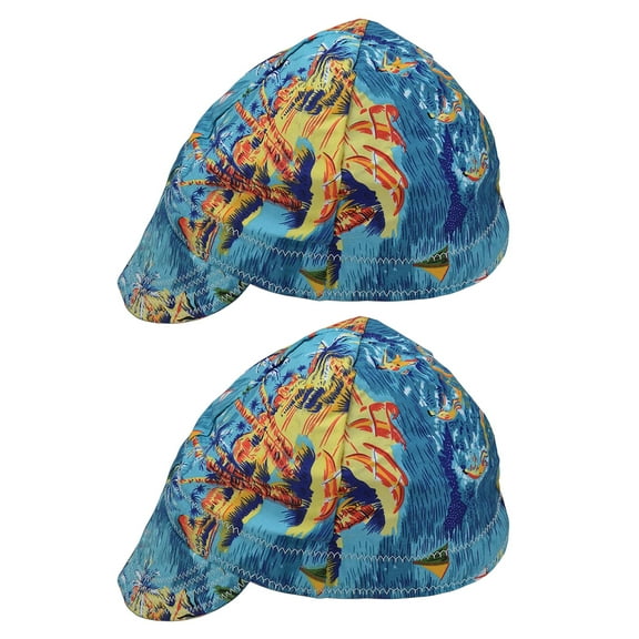 YWMJZEU 2pcs Sweat Absorption Elastic Welding Welder Hat Cotton Flame Retardant HOT