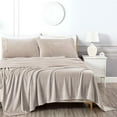 thumbnail image 2 of Chezmoi Collection Extra Soft Fleece Sheet Set King, 4-Piece Microplush Non-Pilling Velvety Bed Sheet, Deep Pocket - Lightweight All Season Warmth, King, Taupe, 2 of 9