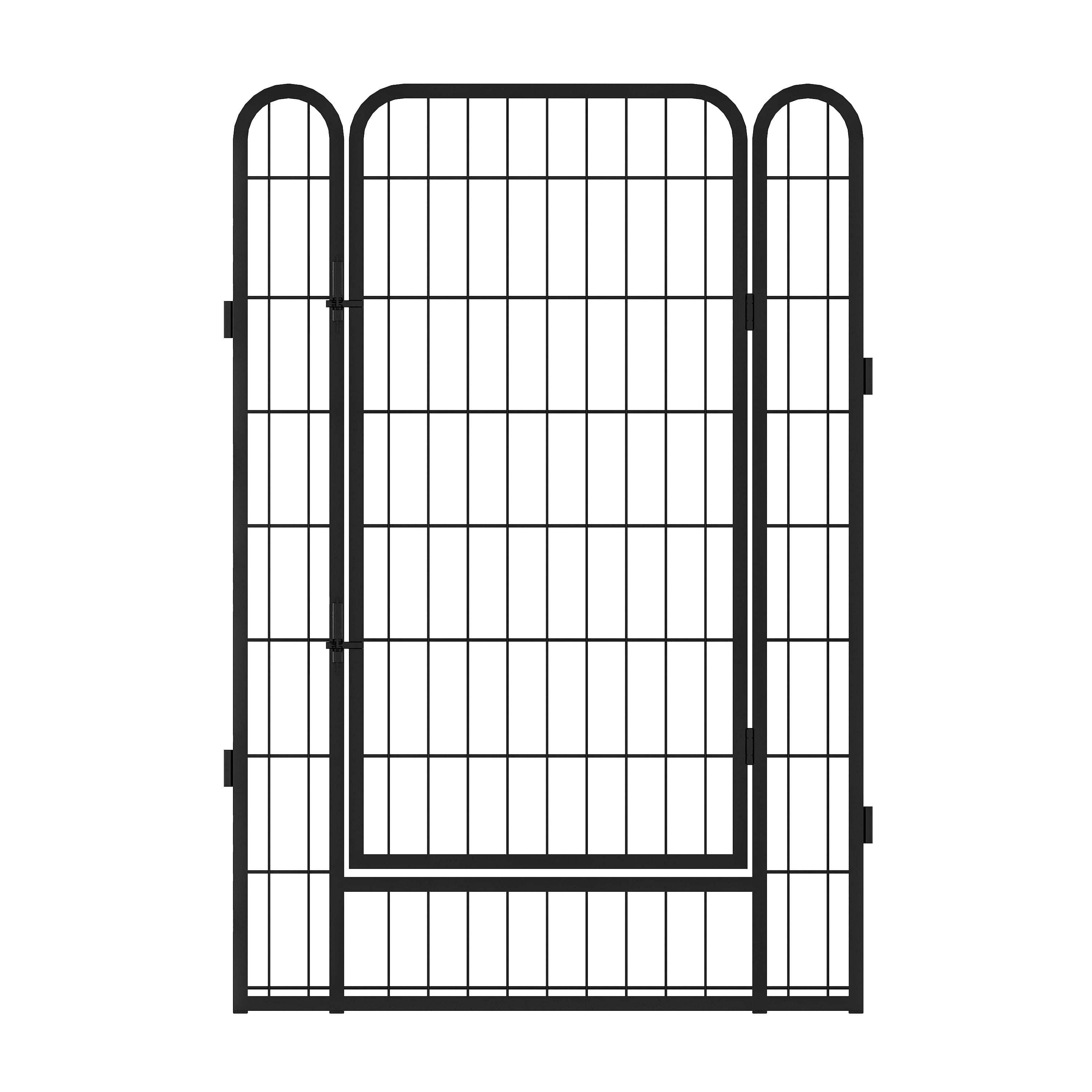 8 Panels Heavy Duty Metal Playpen with door,39.37"H Dog Fence Pet Exercise Pen for Outdoor, Indoor