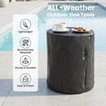 thumbnail image 5 of MOALCOFER 16.5" Outdoor Side Table with Faux Wooden Grain,Black Small Accent Side Table, 5 of 10