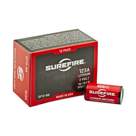 Cr123 Lithium 3v Battery - SUREFIRE 123A HIGH PERFORMANCE CR123A 3V LITHIUM STICK 12