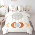 thumbnail image 1 of YST 7-Piece Mid Century Abstract Moon Comforter Set, Twin, White Aesthetic Bedding, 1 of 4