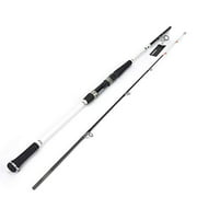 Ecooda 2-Pieces Saltwater Offshore Spinning Carbon Fiber Boat Fishing Rod Portable Travel Fishing Rod with Pearlized Color Rod Tip (Length 7?6?Max Drag 44LB)