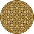 thumbnail image 1 of Ahgly Company Indoor Round Patterned Saddle Brown Area Rugs, 5' Round, 1 of 6