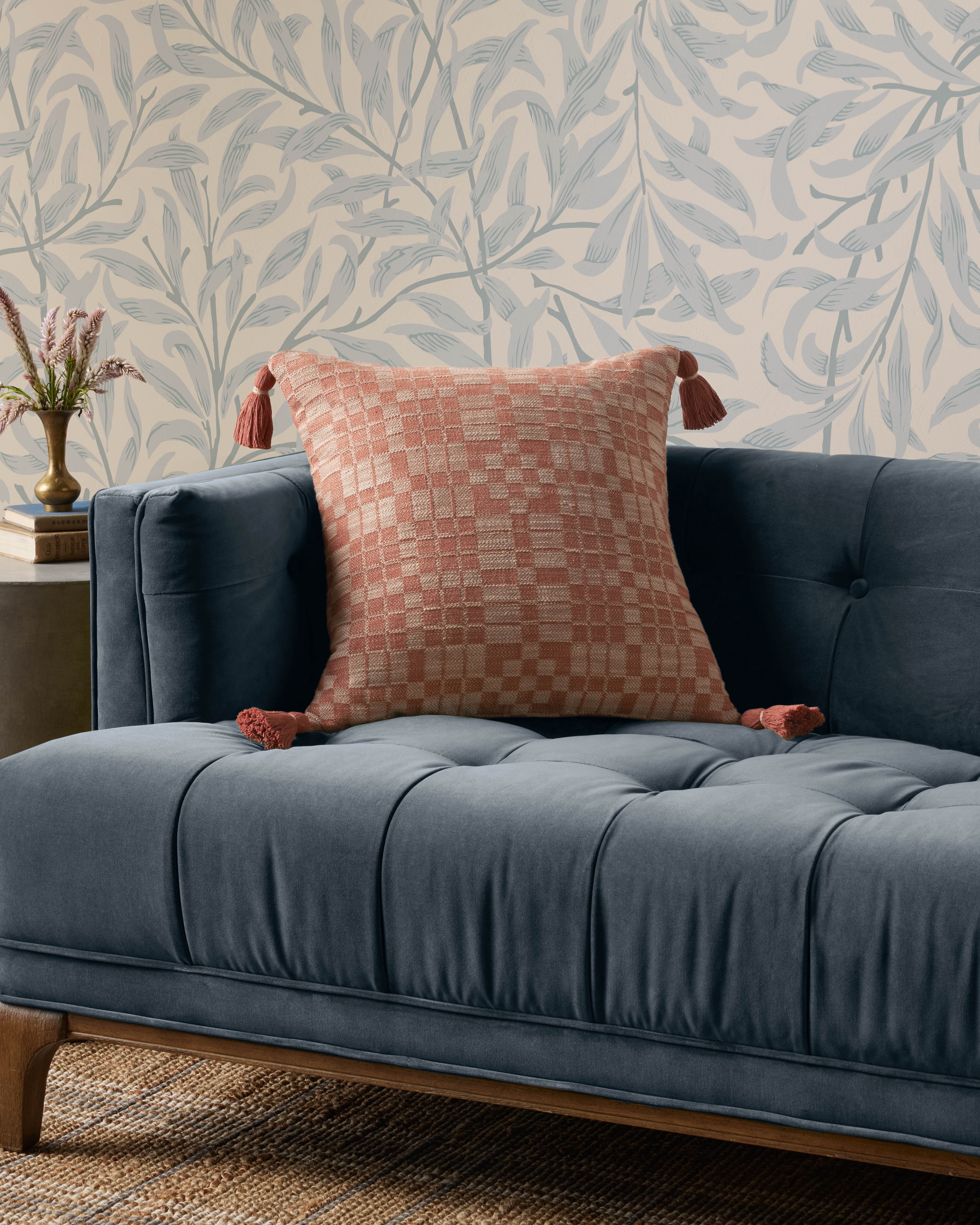 Chris Loves Julia x Loloi Ellery Clay 18'' x 18'' Decorative Pillow