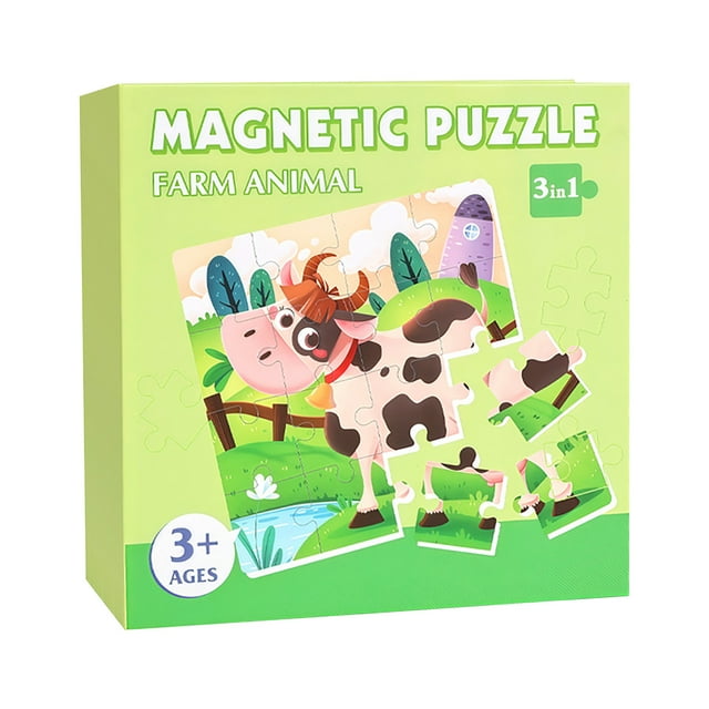 Green Advanced Magnetic Puzzle For Kids 3 To 6 Years Old Logic Thinking Toy Interactive Play Green