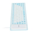 thumbnail image 4 of Silicone Keyboard, Fully Sealed Design, Lightweight Portable, Various Colors, Mute Button, Soft Comfortable, Waterproof Dustproof Silent, 85 Keys, USB for PC, 4 of 8
