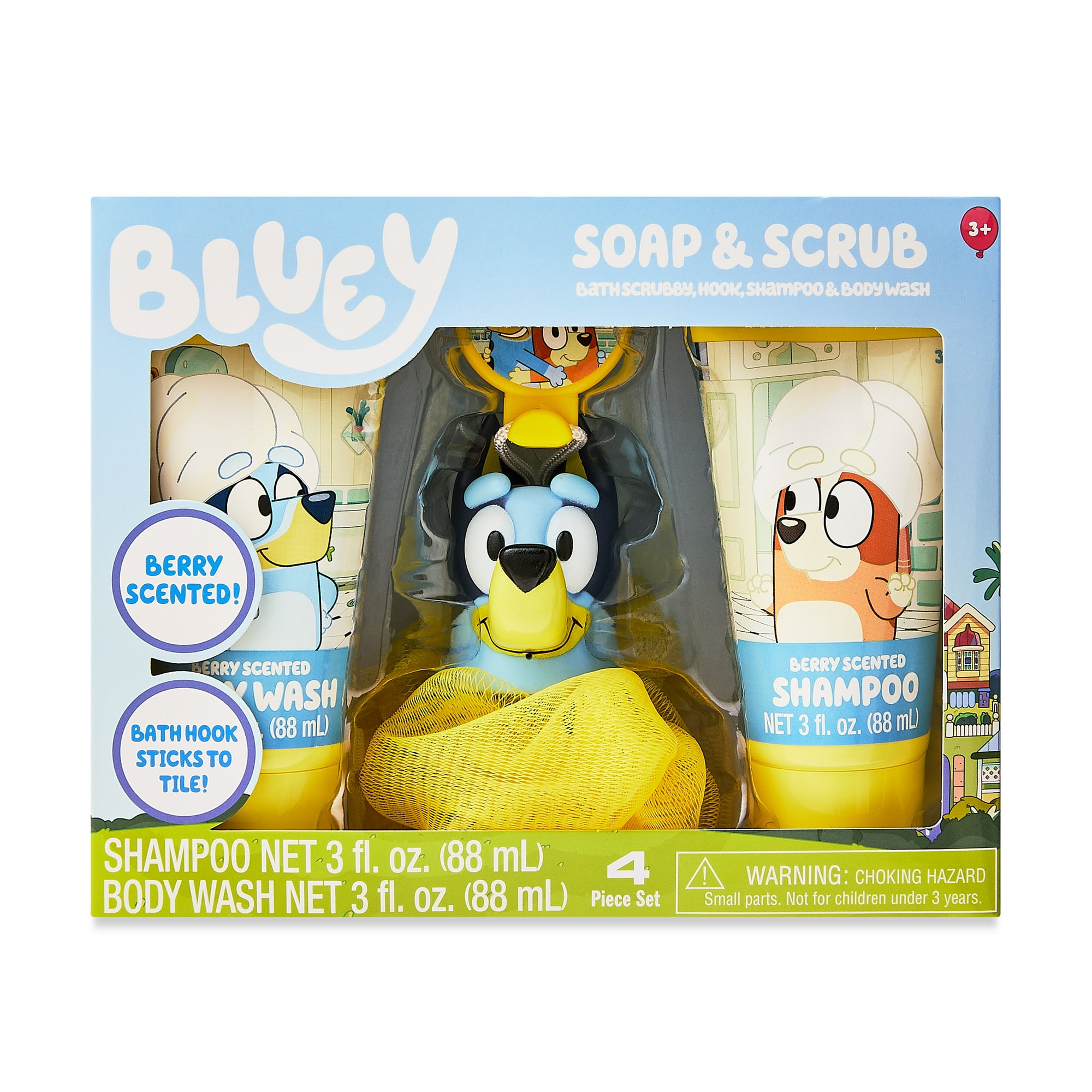 Bluey Soap and Scrub Set, Berry Scent, 3 Pieces, Child Age 3+